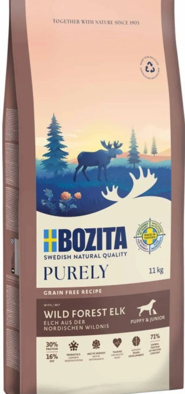 Bozita Koiran Kuivaruoka^Dog Purely Puppy & Junior Elk 11 kg