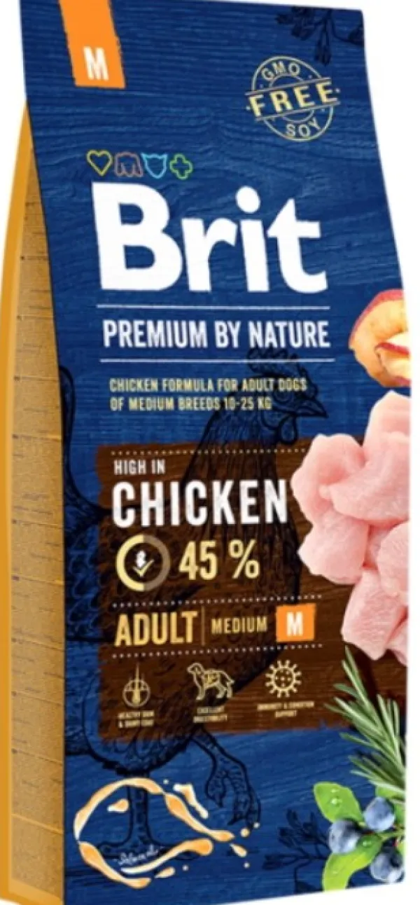 Brit Premium by Nature Koiran Kuivaruoka^Adult Medium täysravinto, 15 kg