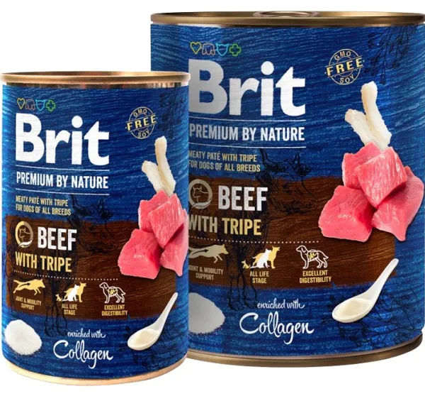 Brit Premium by Nature Koiran Märkäruoka^Beef with Tripes märkäruoka, 400g