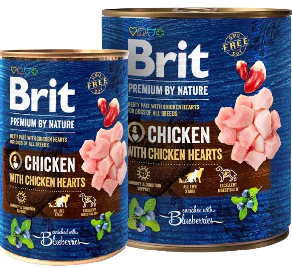 Brit Premium by Nature Chicken with Hearts märkäruoka, 400g| Koiran Märkäruoka