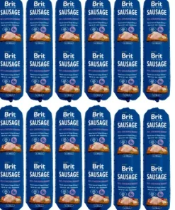 Brit Premium Chicken & Rabbit -koiranmakkara 800 g x 12| Koiranmakkarat