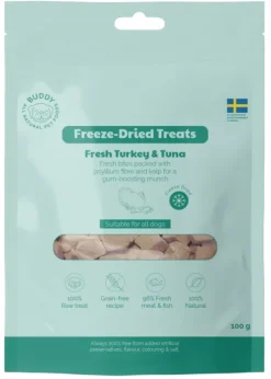 Buddy Makupalat^Freeze Dried Treat Raw Turkey & Tuna 100g makupalat