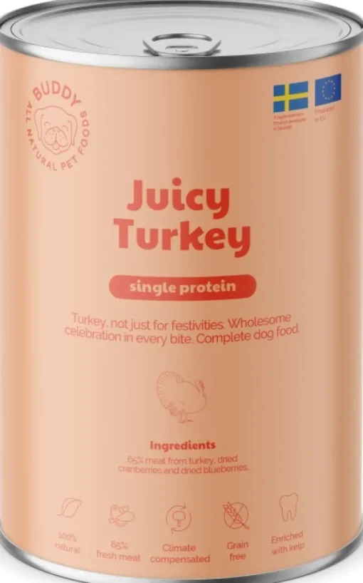 Buddy Juicy Turkey märkäruoka| Koiran Märkäruoka