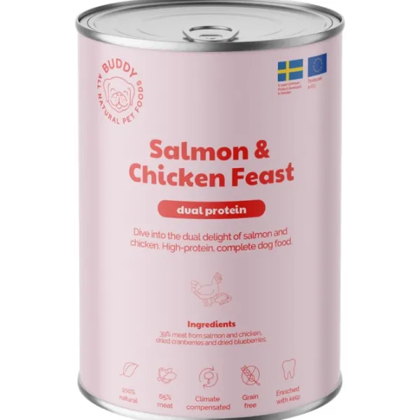 Buddy Koiran Märkäruoka^Salmon & Chicken Feast 400 g
