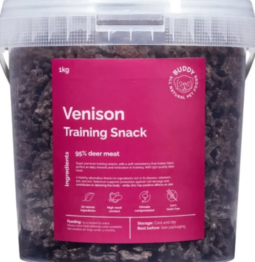 Buddy  Venison Training Snack makupala, 1 kg| Makupalat