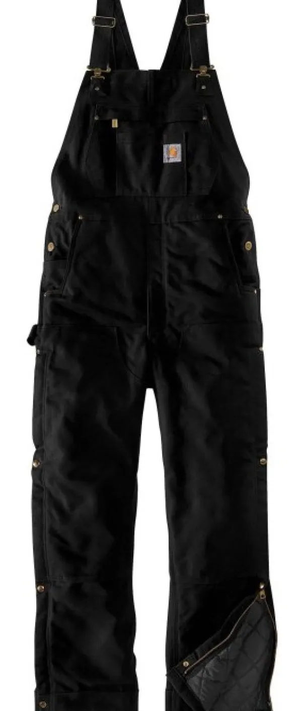 Carhartt Workwear Toppahousut^Carhartt Firm Duck vuoratut työhaalarit, musta