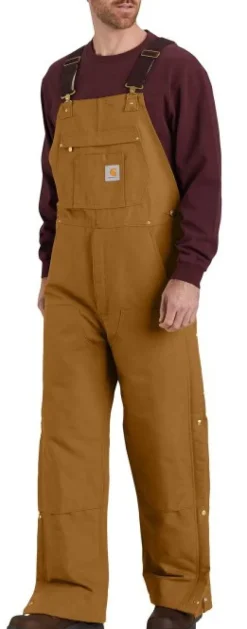 Carhartt Workwear Carhartt Firm Duck vuoratut työhaalarit, ruskea| Toppahousut