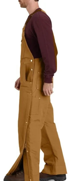 Carhartt Workwear Carhartt Firm Duck vuoratut työhaalarit, ruskea| Toppahousut