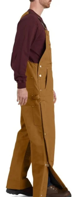 Carhartt Workwear Carhartt Firm Duck vuoratut työhaalarit, ruskea| Toppahousut