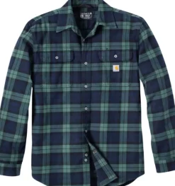 Carhartt Workwear Flanelli- Ja Kauluspaidat^Carhartt Flannel L/S Plaid Shirt paita, Frosted Balsam