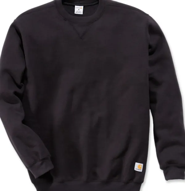 Carhartt Workwear Carhartt Midweight Crewneck paita, musta| Hupparit, Fleecet Ja Välipaidat