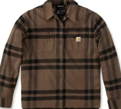 Carhartt Workwear Carhartt Midweight Flannel L/S Plaid Shirt Carhartt naisten flanellipaita, ruskea| Flanelli- Ja Kauluspaidat