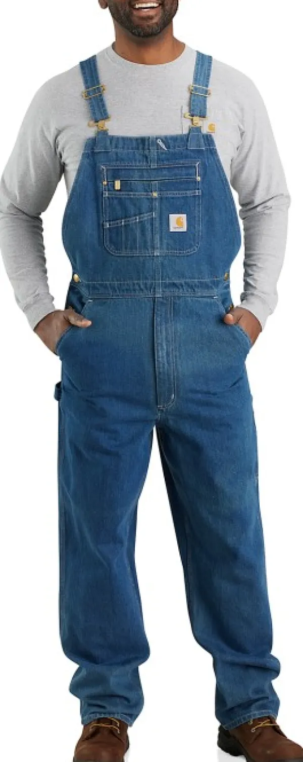 Carhartt Workwear Vapaa-ajan Housut^Carhartt M's Loose Fit Denim Bib Overall Darkstone