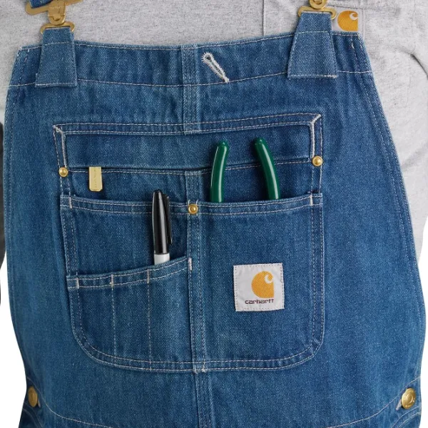 Carhartt Workwear Vapaa-ajan Housut^Carhartt M's Loose Fit Denim Bib Overall Darkstone