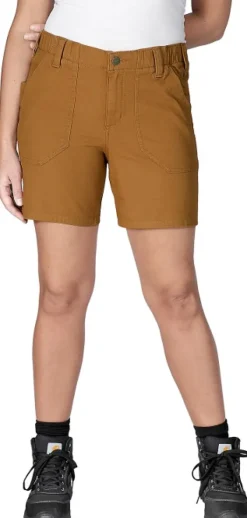 Carhartt Workwear Carhartt Relaxed Fit Canvas Work Short naisten shortsit, Carhartt® Brown| Shortsit