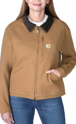 Carhartt Workwear Ulkoilutakit^Carhartt Relaxed Fit Canvas Detroit Jacket naisten takki, Carhartt® Brown