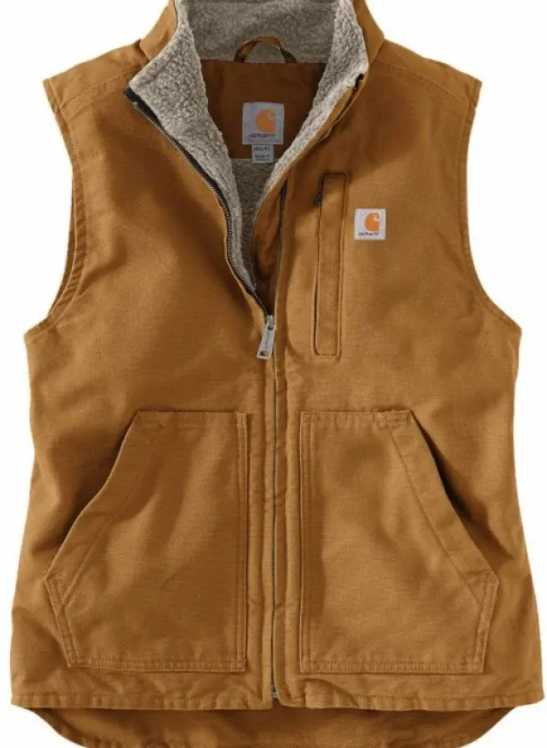 Carhartt Workwear Carhartt vuorattu Mock Neck naisten liivi, ruskea| Liivit