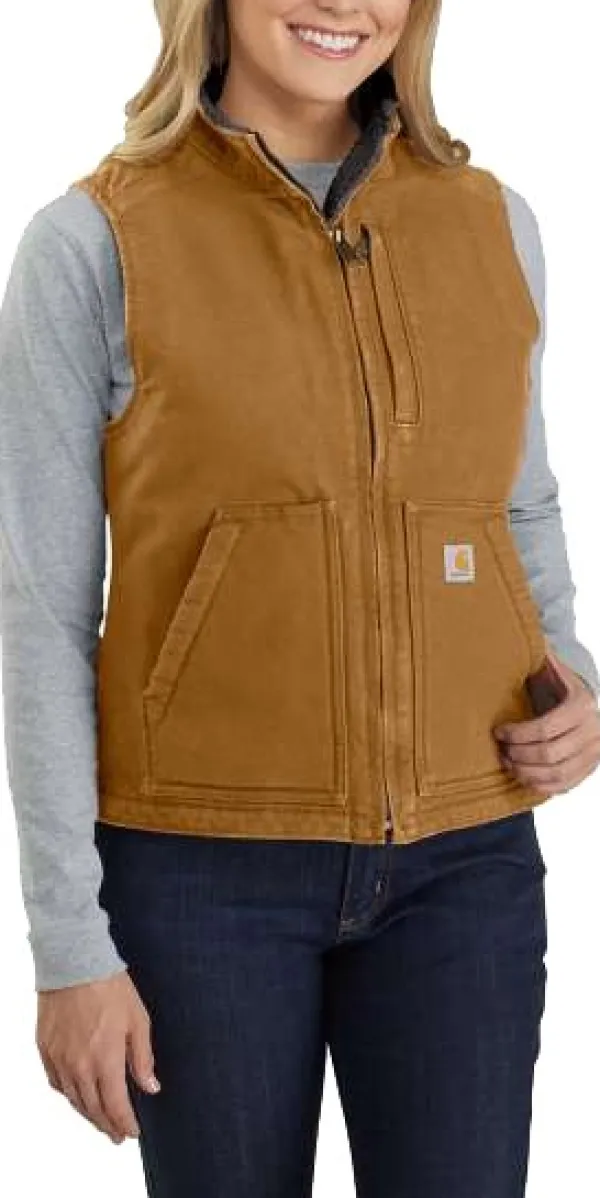 Carhartt Workwear Carhartt vuorattu Mock Neck naisten liivi, ruskea| Liivit