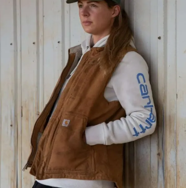 Carhartt Workwear Carhartt vuorattu Mock Neck naisten liivi, ruskea| Liivit