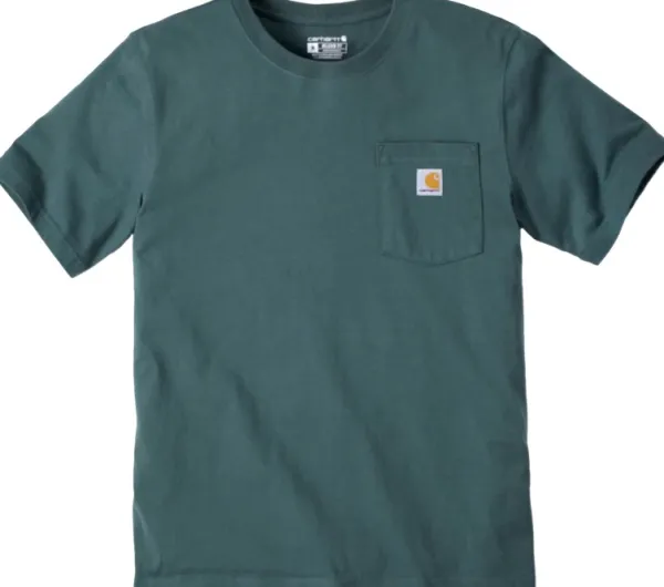 Carhartt Workwear T-paidat Ja Pikeepaidat^Pocket S/S T-Shirt paita, Frosted Green