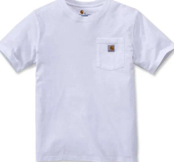 Carhartt Workwear Pocket S/S T-Shirt miesten t-paita, valkoinen| T-paidat Ja Pikeepaidat