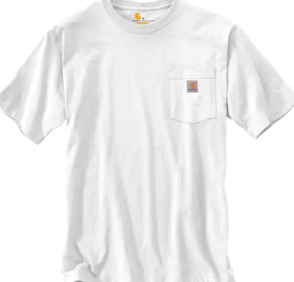 Carhartt Workwear Pocket naisten t-paita, valkoinen| T-paidat Ja Pikeepaidat