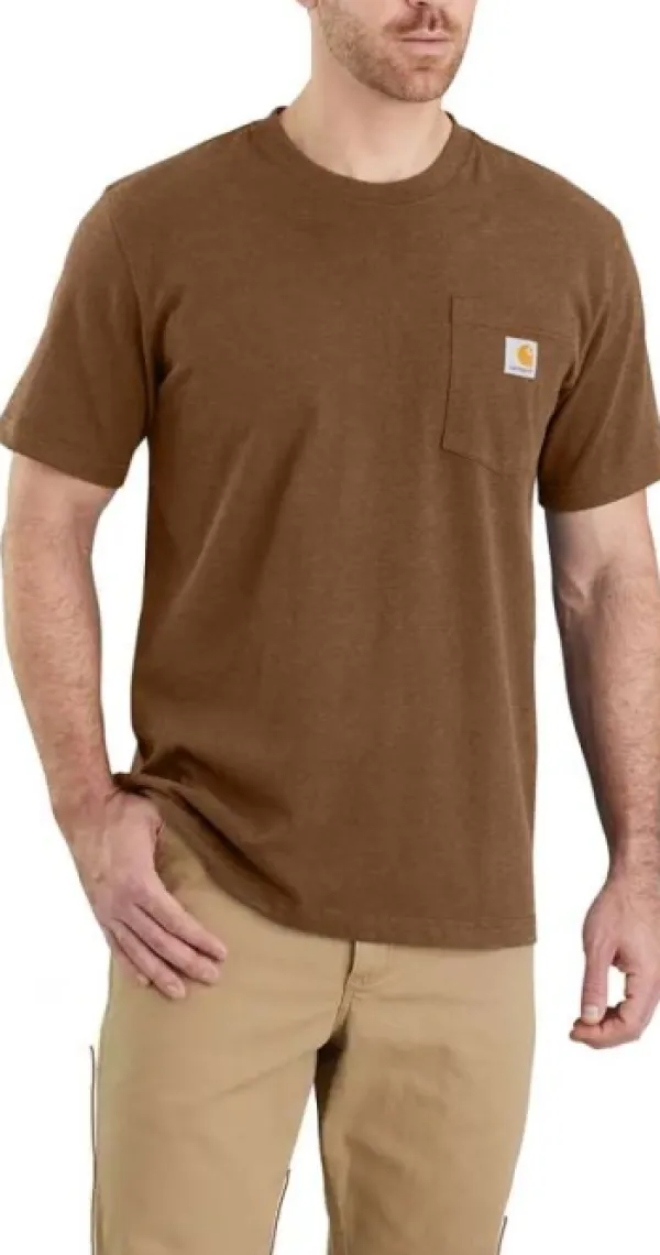 Carhartt Workwear Pocket S/S T-Shirt paita, vaaleanruskea| Flanelli- Ja Kauluspaidat