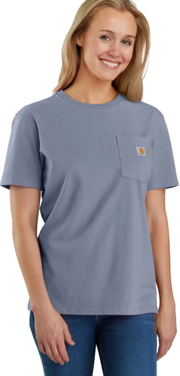 Carhartt Workwear Carhartt W's Workwear Pocket S/S T-Shirt Wisteria Heather| T-paidat Ja Pikeepaidat