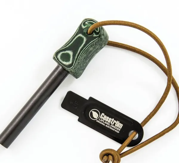 Casström Preppaus Ja Varustautuminen^Kipinärauta Vihreä Micarta