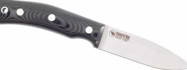 Casström Fileerausveitset^No.10 Swedish Forest Knife Sandvikin 14C28N puukko, Black Micarta