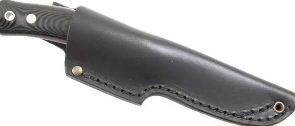 Casström Fileerausveitset^No.10 Swedish Forest Knife Sandvikin 14C28N puukko, Black Micarta