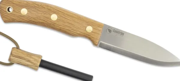Casström Fileerausveitset^No.10 Swedish Forest Knife Sleipner puukko kipinäraudalla, Oak/Scandi