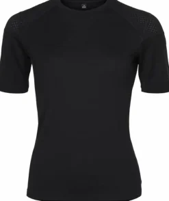 Catago T-paidat Ja Pikeepaidat^May Short Sleeve O-Neck naisten aluspaita, musta