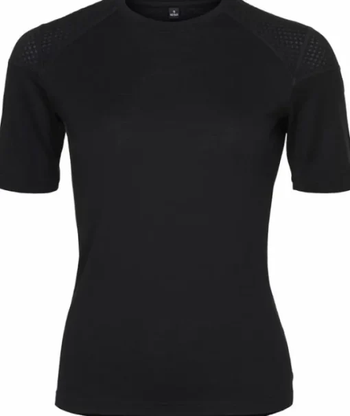 Catago T-paidat Ja Pikeepaidat^May Short Sleeve O-Neck naisten aluspaita, musta