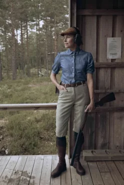 Chevalier Advie Tweed Breeks naisten polvihousut, Willow Green Checked| Metsästyshousut/Polvihousut Metsästykseen