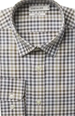 Chevalier Flanelli- Ja Kauluspaidat^Belmont Regular Fit Shirt Men Leather Brown