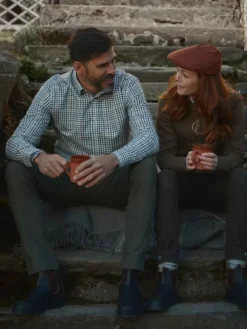 Chevalier Flanelli- Ja Kauluspaidat^Belmont Regular Fit Shirt Men Leather Brown