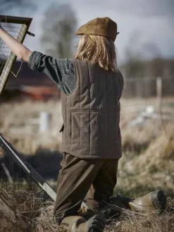 Chevalier Lasten Metsästysvaatteet^Calf Padded Vest Junior Leather lasten topattu liivi, ruskea