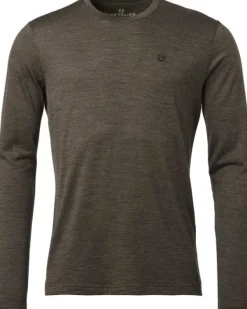 Chevalier Coley Longsleeve Wool T-shirt paita, Leather Brown| Pitkähihaiset Paidat