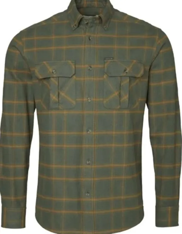 Chevalier Flanelli- Ja Kauluspaidat^Hawk Flannel Shirt Men flanellipaita, Leaf Green