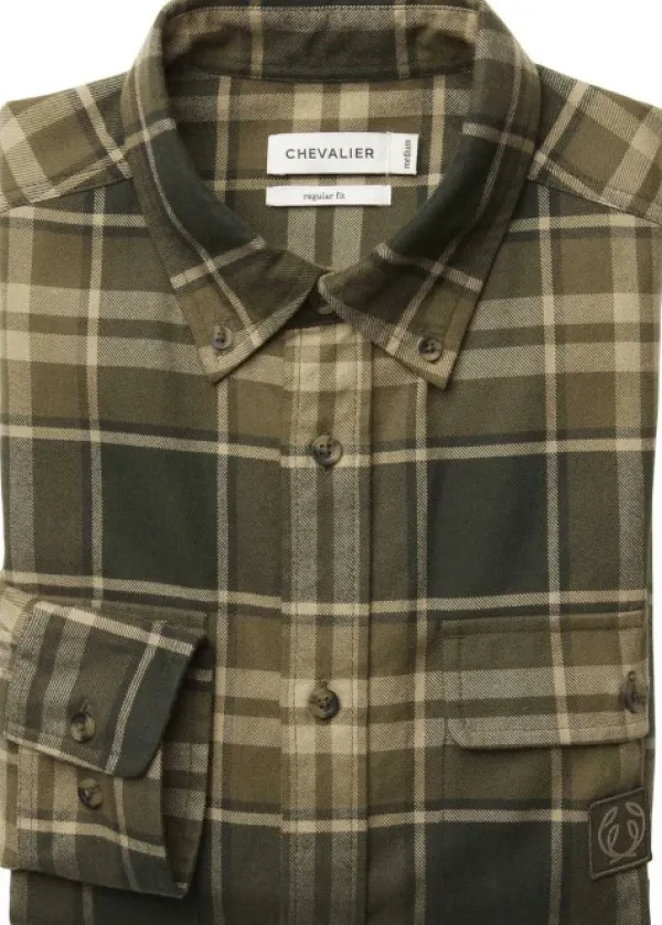 Chevalier Heron Flannel Shirt paita, Evergreen Checked| Metsästyspaidat