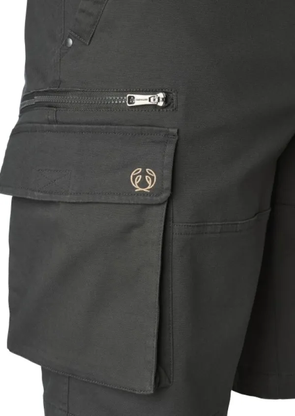 Chevalier Shortsit^Jay Shorts puuvillaiset shortsit, tummanharmaa