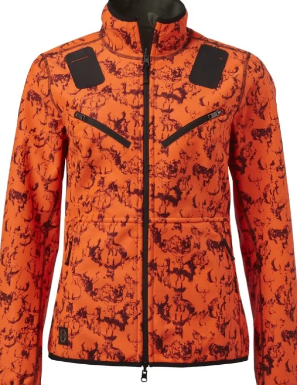 Chevalier Koiranohjaajan Vaatteet^Mist Windblocker Reversible Jacket käännettävä naisten metsästystakki, High Vis Orange Deer