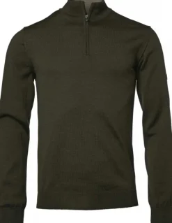 Chevalier M's Aston Half Zip Merino Pullover Leather Brown| Metsästysliivit/Fleeceliivit