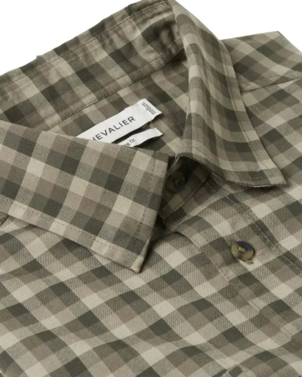 Chevalier M's Creek Shooting Fit Coolmax Shirt Mink Brown Checked| Metsästysliivit/Fleeceliivit