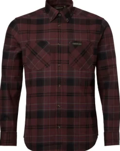 Chevalier Metsästyspaidat^M's Willow Flannel Shirt Wine Red Checked