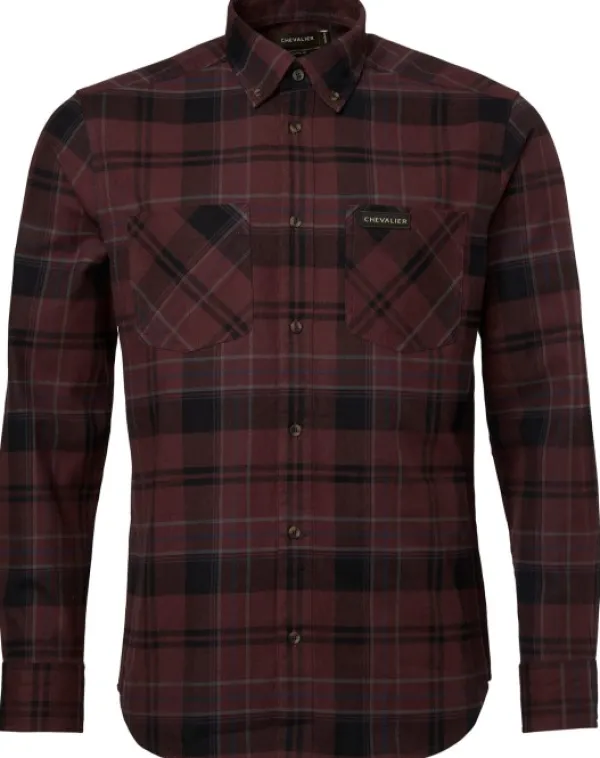 Chevalier Metsästyspaidat^M's Willow Flannel Shirt Wine Red Checked