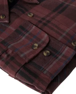 Chevalier Metsästyspaidat^M's Willow Flannel Shirt Wine Red Checked