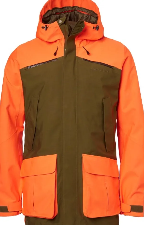 Chevalier Koiranohjaajan Vaatteet^Noux -metsästystakki, vihreä-oranssi