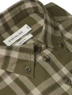 Chevalier Metsästyspaidat^Teal Light Flannel Shirt naisten flanellipaita, Olive Green Checked